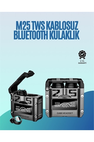 Powerbank Özellikli Kablosuz Kulaklık Otomatik Bağlantı Şarj Kutusu Dahil Çok Renkli