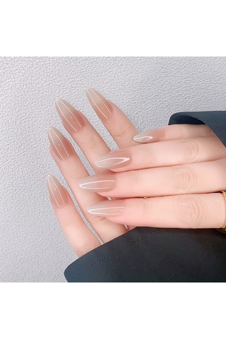 Güvenli Jöle Tutkallı Şık Gradyan Badem Çivileri - Salon Profesyonelleri Ve Moda İleri Kadınlar İçin Mükemmel Xnph1553