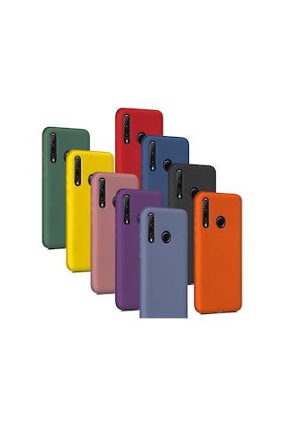 Huawei P40 Lite E Kilif Liquid Içi Kadife Lansman Velvet Silikon 513107946