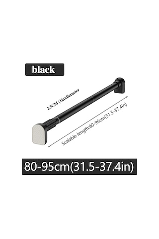 2.7 M'ye Kadar Ayarlanabilir Paslanmaz Çelik Duş Perdesi Çubuk Çok Renkli