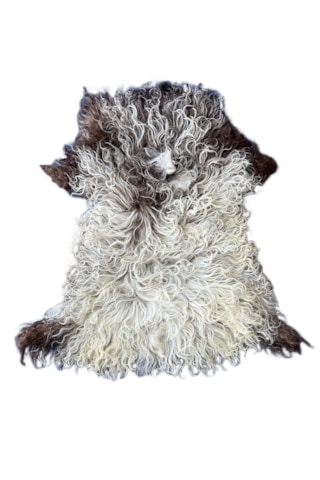 Gerçek Uzun Tüylü Koyun Postu Naturel 70x50 Cm