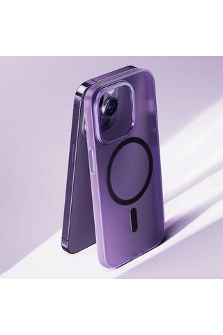 Benks Apple Uyumlu iPhone 14 Pro Max Kılıf Sararmayan Wireless Şarj Destekli Benks Yeni Seri Magnetik Haze Kapak BENKS-TA83758