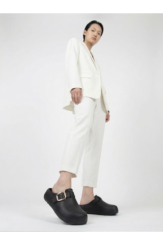 Daytex Nude Tokalı Kapalı Kadın Günlük Şık Eva Terlik - Yüksek Tabanlı - Lz.033 Siyah