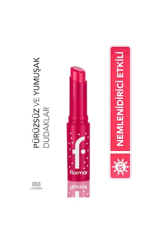 Flormar Lip Balm Meyve Kokulu Renkli Dudak Nemlendiricisi 003 Strawberry