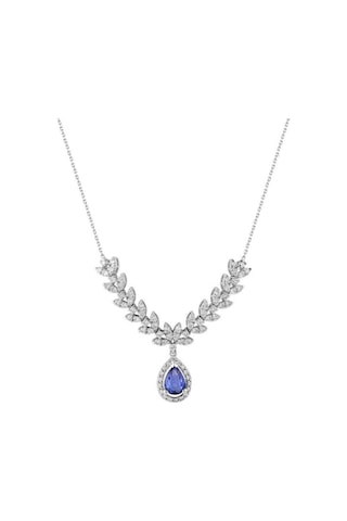 1.51 Karat Pırlanta Safir Kolye T13394