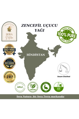 %100 Saf Zencefil Uçucu Yağı 5 Ml - Doğal Aromaterapi Ve Masaj Yağı Zingiber Officinale 5 ML