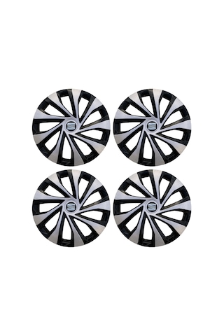 Seat Ibiza 14'' inç Uyumlu Jant Kapağı 4 Adet 1 Takım Çelik Görünümlü