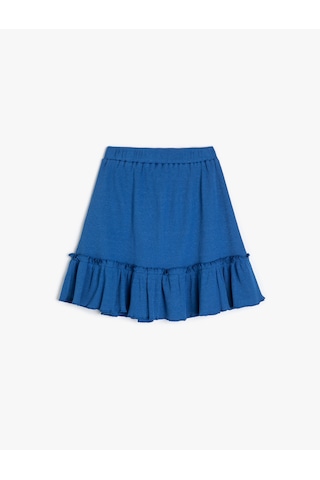 Koton Etek Dokulu Beli Lastikli Fırfır Detaylı Mavi 4skg40048ak Mavi