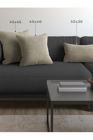 Br Demor Home Soft Series Sis Bulutu Rengi Kırlent, Yastık Kılıfı Sis Bulutu Rengi