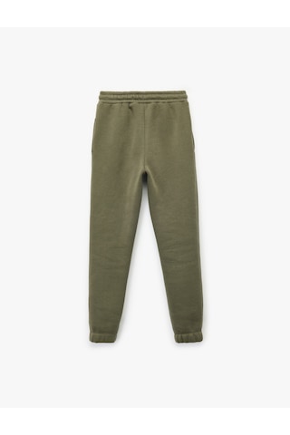Koton Pamuklu Beli Lastikli Şardonlu Jogger Basic Eşofman Altı Haki 7wkb40023tk