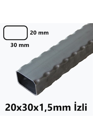 Izli 20 X 30 X 1,5 Mm Kutu Profil 20X30X1,5 Demir (1 Mt Fiyatı)
