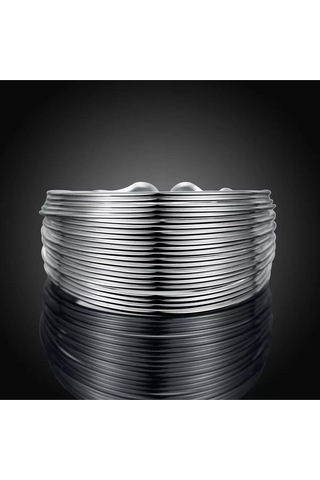 925 Ayar Gümüş Ayarlanabilir Minimalist Çok Katmanlı Yüzük