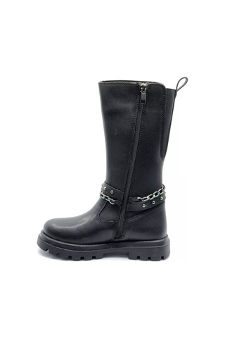 Trender Paris Filet Siyah Kız Çocuk Çizme Siyah