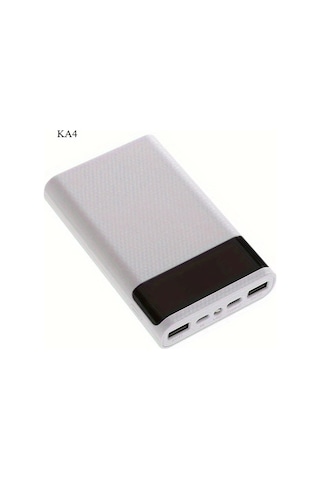 Boatshop1 Beyaz Ka4 4x18650 Tasinabilir Guc Bankasi Usb Ve Type-c İle Verimli Sarj Uzun Pil Omru İphone Samsung İcin Dayanikli Pvc Kilif