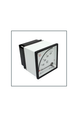 Frer Çift İbreli Voltmetre Koaksiyel 96x96 0-440v