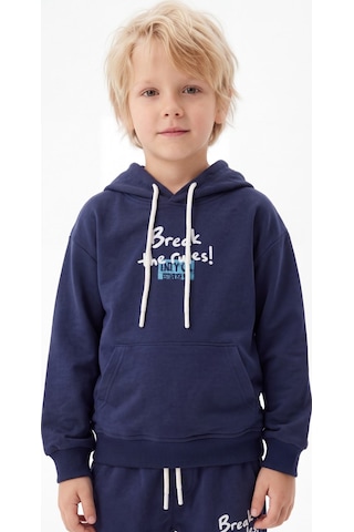Toontoy Kids Toontoy Erkek Çocuk Kapüşonlu Break The Rules Baskılı Eşofman Takım İndigo
