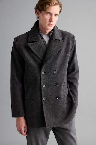 Defacto Slim Fit Dar Kesim Düğmeli Cepli Astarlı Kaşe Kaban Parka D1521ax25wnar198 Antrasit-ar198