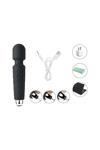 Hızlı Express Usb Şarjlı 28 Titreşimli Erotik Siyah Kaliteli Masaj Vibratörü