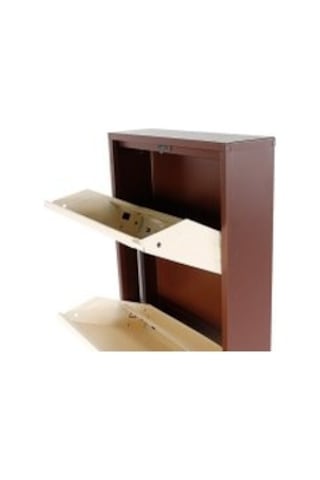Metal 4'Lü Ayakkabılık Kahve/Krem (526963384) Krem