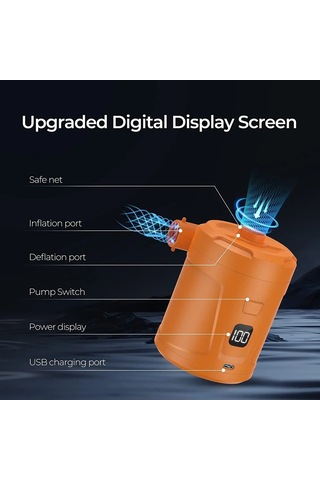 Jialan Elektrikli Hava Pompası Şişirme Pil Şarj Edilebilir Hava