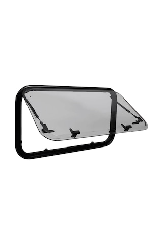 Babarvy 90x50cm 90 Amortisörlü Karavan Camı / Pencere Siyah