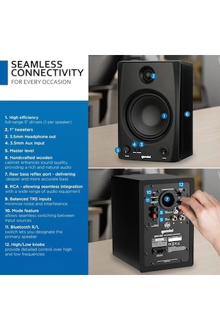 Smx-5bt 5" Bluetooth Destekli Stüdyo Monitörü