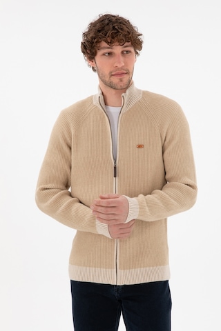 U.s. Polo Assn. Erkek Kum Hırka Triko 50297467-vr085 Kum