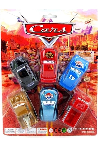 Oyuncak Şimşek Mcqueen Araba Seti 6'lı Çek Bırak Cars Oyuncak