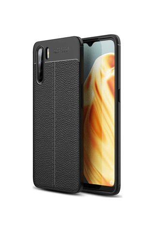 Oppo A91 Kilif Deri Desenli Kamera Çikintili Kalite Silikon 446589824