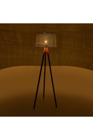 Evidea Lighting Calen Tripod Lambader - Yeşil / Ceviz - 140x35x35 Cm Yeşil / Ceviz