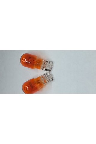 Amber T13 12v 10w Turuncu Dipsiz Motosiklet Sinyal Ampulü 2 Adet