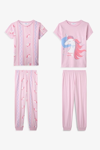 Penti Açık Pembe Kız Çocuk Sleepycorn Pamuklu 2'li Pijama Takımı