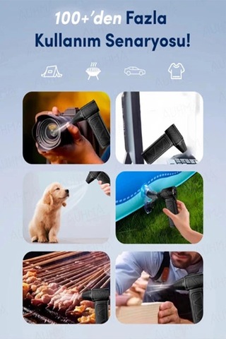 Mini Turbo Fan 130.000 Rpm Şarjlı 8000 Mah Batarya 4 Vitesli Taşınabilir Elektrikli Hava Üfleyici Ko