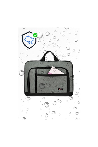 Galb Leather Cok Fonksiyonlu Ve Tam Korumali 17 Inc Laptop Evrak Cantasi Gri