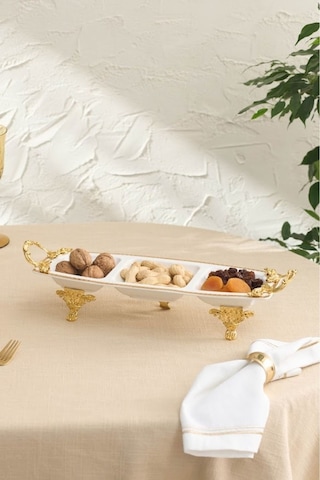 Karaca Crown Dekoratif 3'lü Çerezlik 37,5X14,6X8 cm