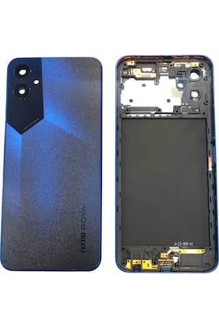 Tecno Pova 4 Lg7n Kasa Arka Kapak Pil Kapağı Mavi