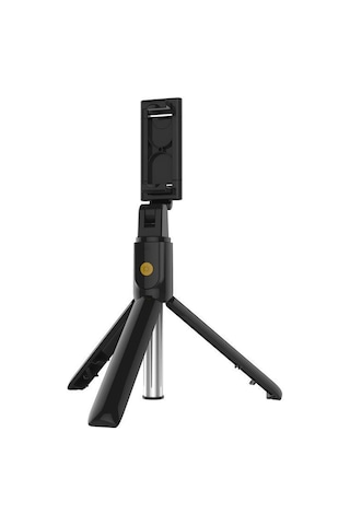 Geeksen Siyah 2-in-1 Telefon Tripod Selfie Çubuğu: Bluetooth Kumanda, Ayarlanabilir Telefon Tutucu İle Serbest Fotoğraf Çekimi