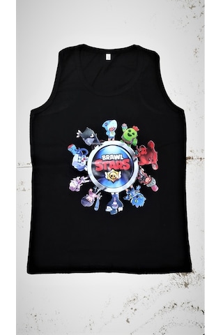Brawl Stars Karakterleri Baskılı Erkek Çocuk Kolsuz Tişört