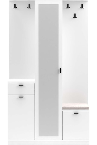 Harmony Partmanto Vestiyer Ayakkabılık 106x190x39 Cm Beyaz - Modern Tasarım
