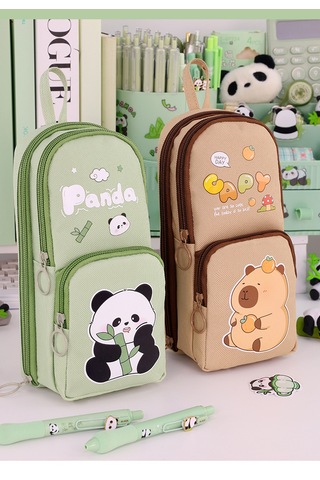 Aurora Küçükboyutlu Okulçantası, Capibala Kalemçantası, Büyük Kapasiteli Ve Kire Dayanıklı Kahverengi