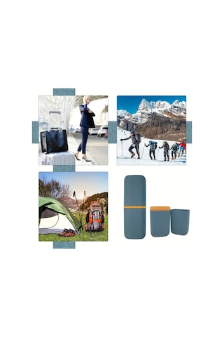 1 Adet Yeşil Renk Çok Amaçlı Seyahat Tipi Diş Fırçası Makyaj Malzemesi Saklama Kutusu 19.8x7,2cm Yeşil