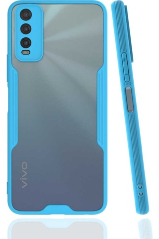 Vivo Y11S Kılıf Zore Parfe Kenarları Pastel Renk Silikon Kılıf