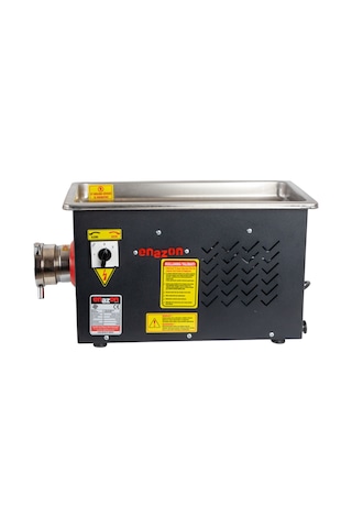 Enazon 12 No Et Kıyma Makinesi Geri Çalışma Özellikli 0,55 Kw 0,75 Hp Beygir Sucuk Aparatlı-siyah