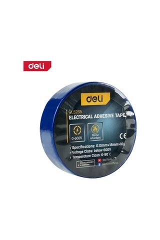 Delı Elektrik Yalıtım Bandı 0.13mm 18mm 10m Mavi İzolasyon Bandı