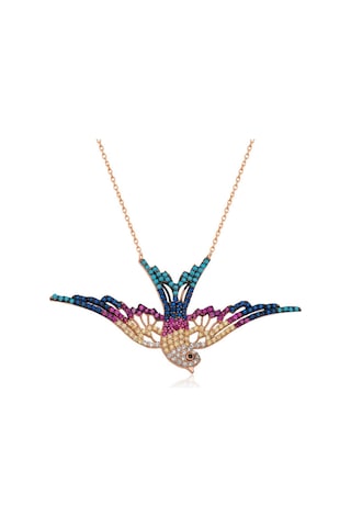 Gümüş Kırlangıç Kadın Kolye (245903095)