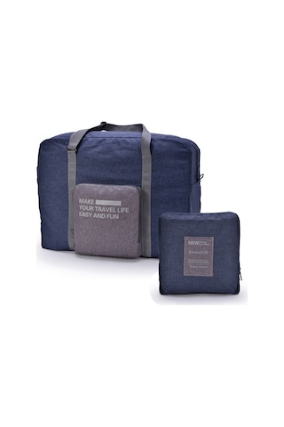 Yifomall Mavi Suluğa Dayanıklı Çoklu Kullanimlı Seyahat Çantası - Kol Çantası, Sıkıştırabilir, Büyük Kapasite, Valiz Çekici Uyumlu, Logo