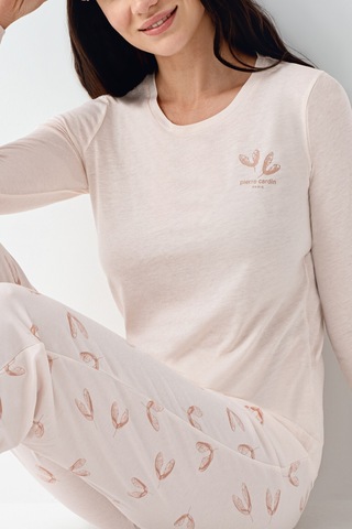 Pierre Cardin 9061 Modal Uzun Kol Kadın Pijama Takımı V1 Toz Pembe