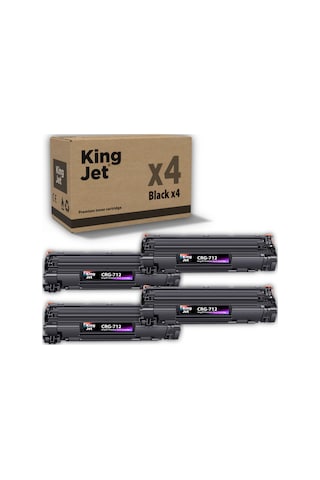 Kingjet Canon Uyumlu Crg-712 Standart Kapasiteli 4'lü Paket Çipli Uyumlu Toneri Lbp3010