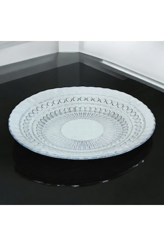 Glass İn Love 4lü Cam Pasta Tabağı 17 Cm Şeffaf