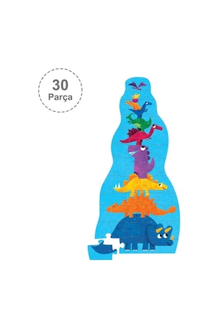 Crocodile Creek Dev Kule Puzzle 30 Parça Dinozor